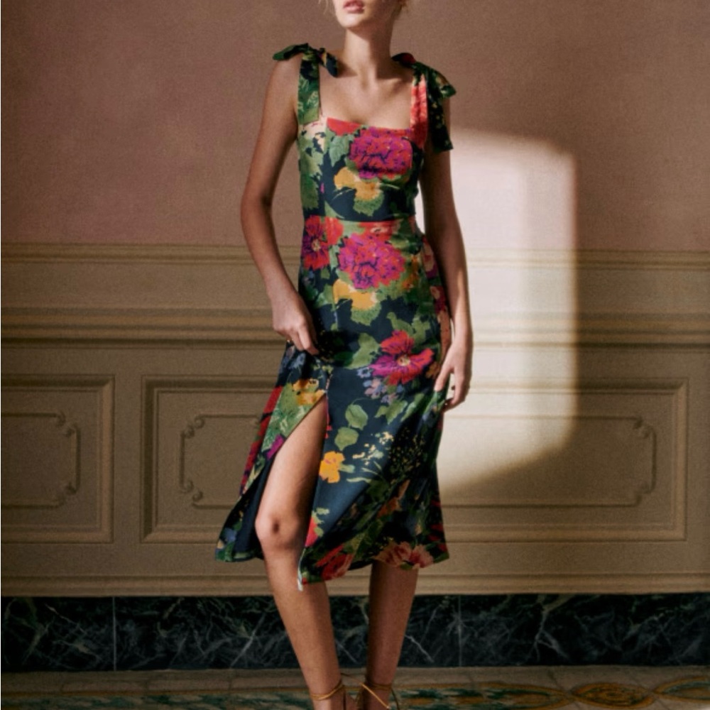 Sezane Dorotha Midi Dress Trianon Print